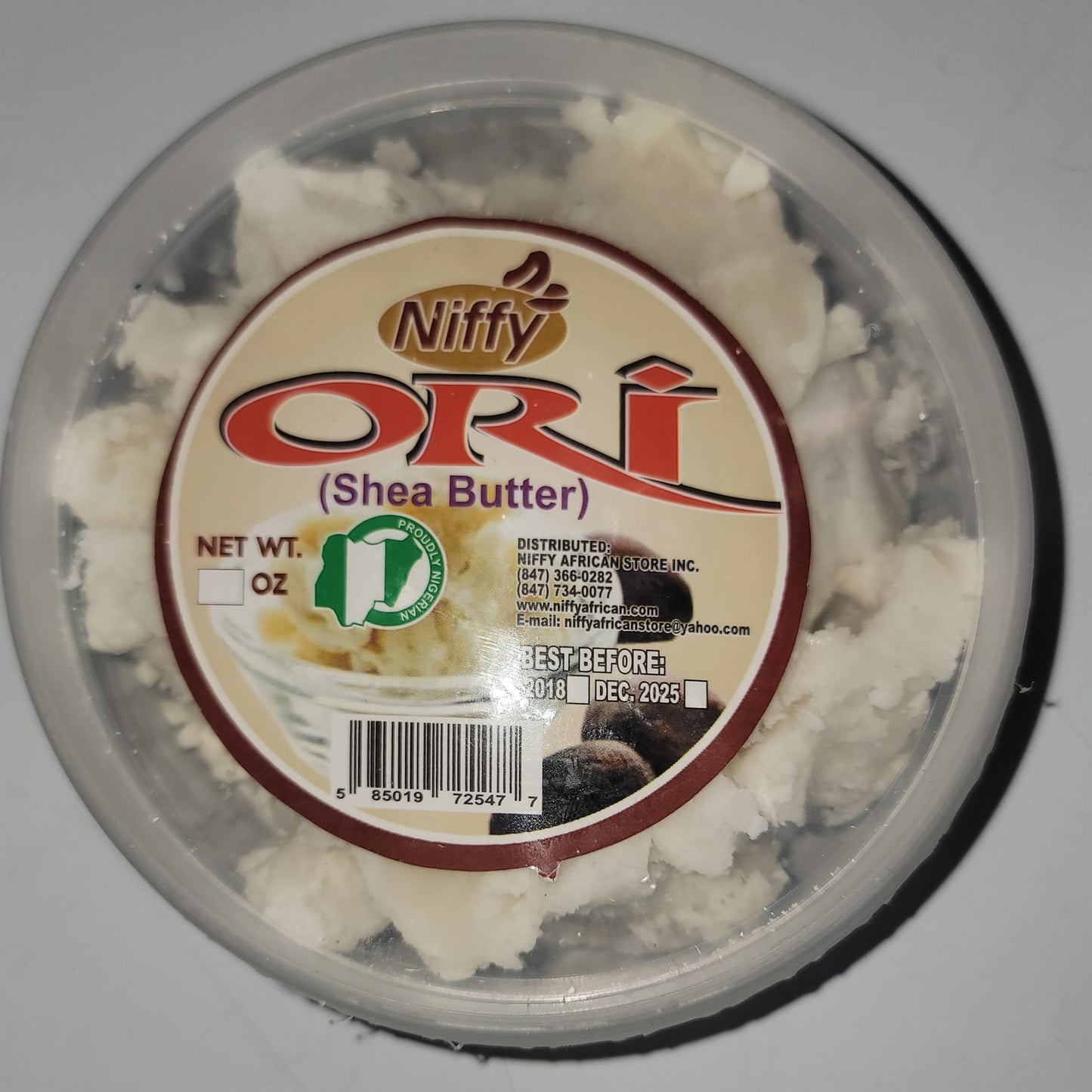 NIFFY Ori Shea Butter 7.6 oz 100% Natural