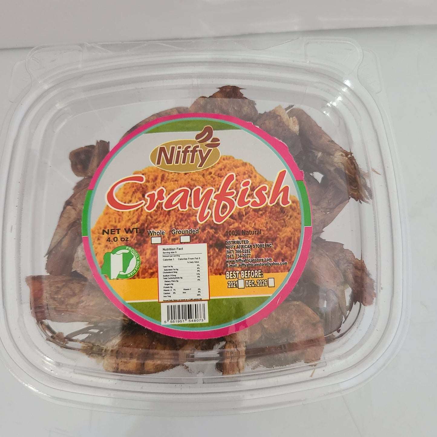 Whole Dried Shrimp,Oporo, Smoked Natural Shrimps 4oz by Niffy