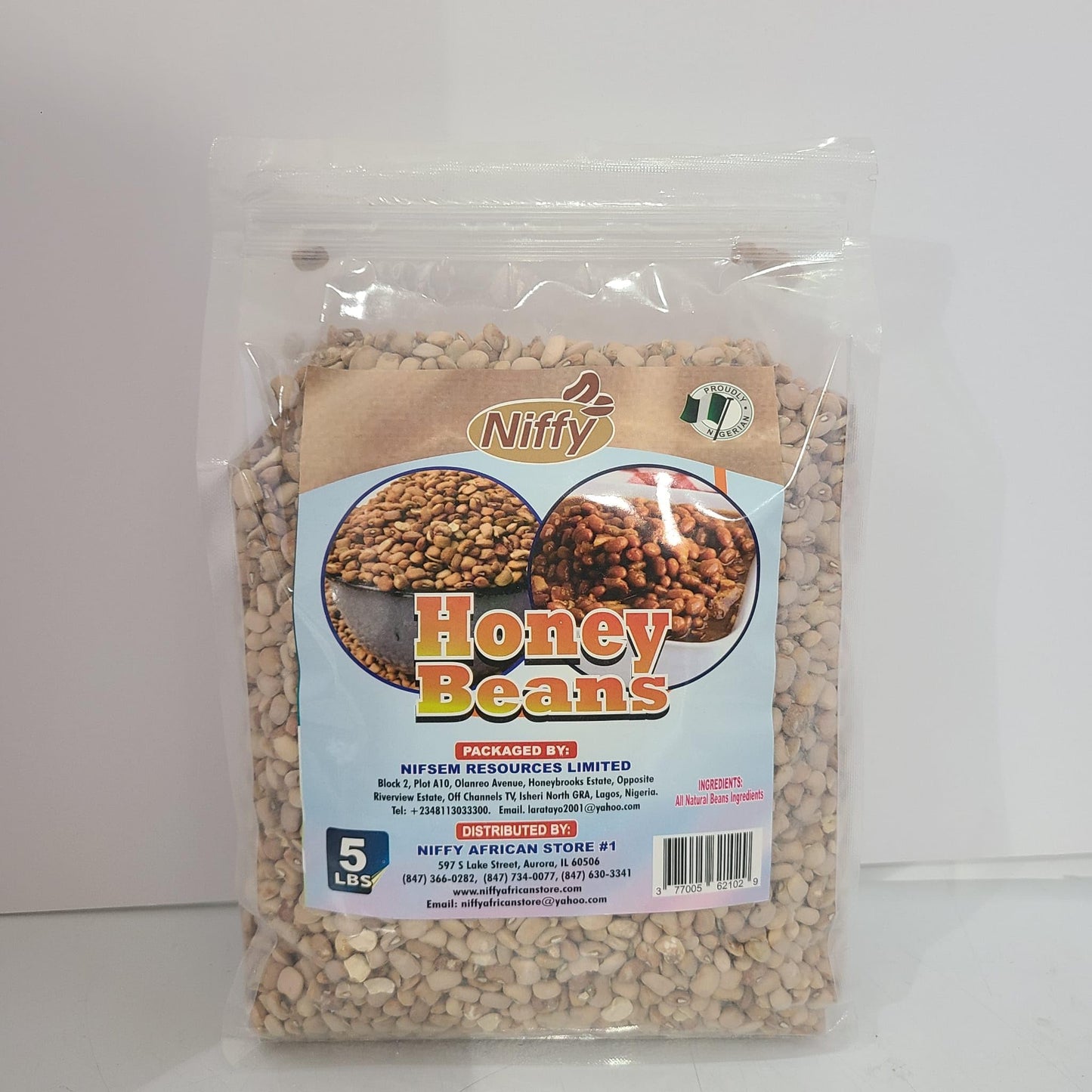 Honey/Oloyin Beans 5LBS Nigerian by Niffy