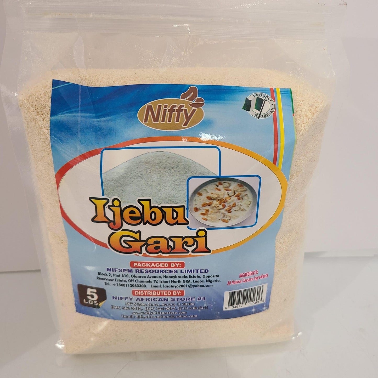 Ijebu Gari, Nigerian Cassava Flakes, 5 lbs