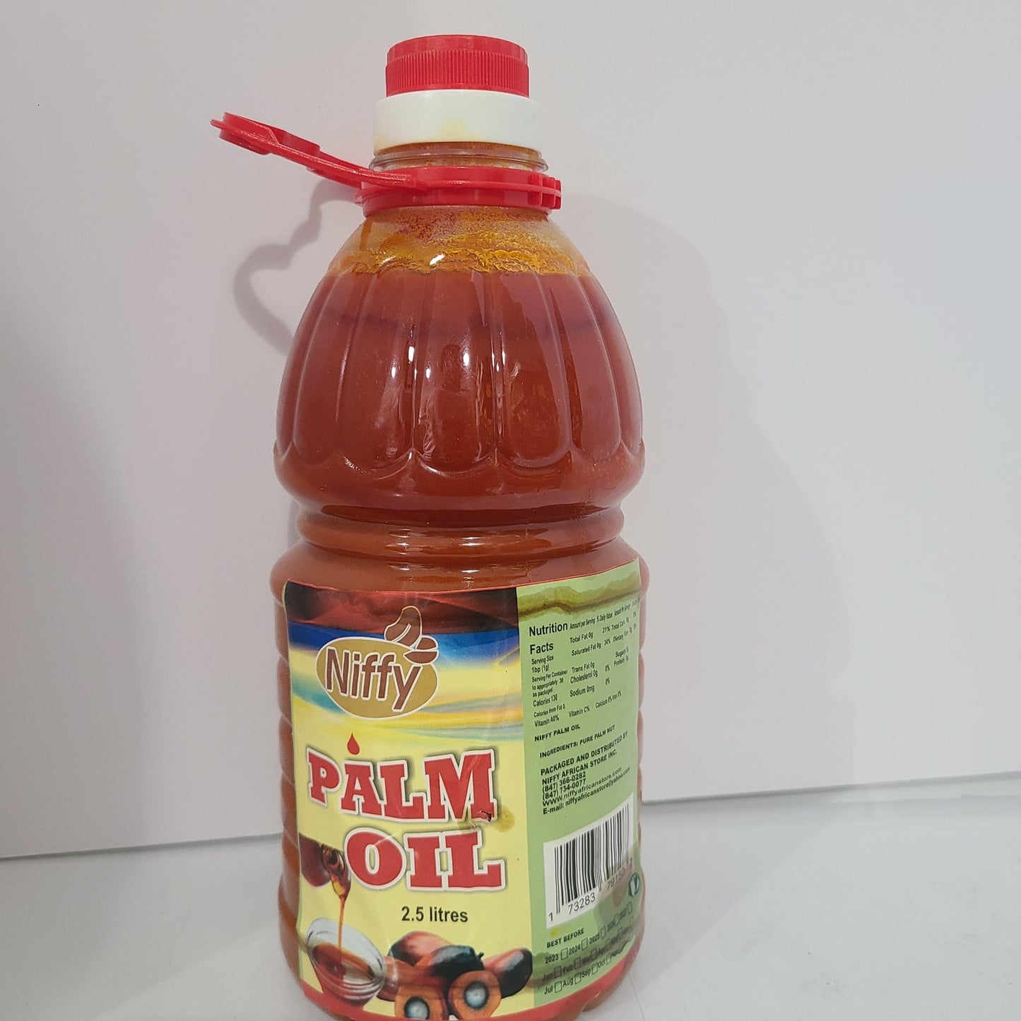 Red Palm Oil, 2.5 Liters, 100% Pure Nigerian Palm Oil by Niffy